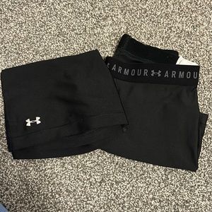 TWO black under armour spandex